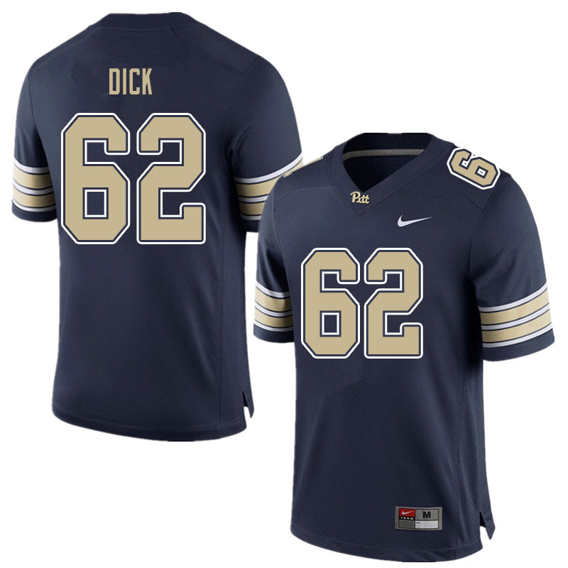 Men #62 Liam Dick Pitt Panthers College Football Jerseys Sale-Blue